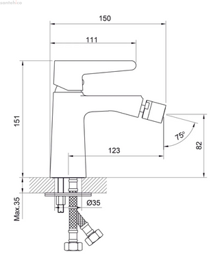 Змішувач для біде Koller Pool Dakota чорний матовий 1105350605