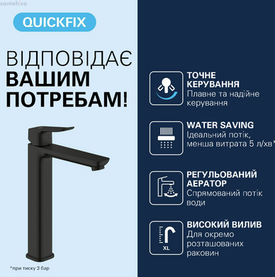 Змішувач для раковини Grohe Dice чорний матовий 1018922430