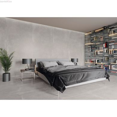 Плитка GRES MODERN CONCRETE SILKY CRISTAL SILVER LAPP, лапатована, керамограніт
