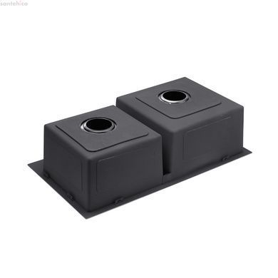 Кухонна мийка з нержавіючої сталі Kroner KRP PVD Schwarze-7843ZHM CV022797
