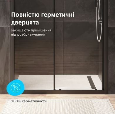Душевая дверь Am.Pm Gem Solo Slide 100 см (Профиль - черный, стекло - прозрачное) W90UG-100-1S-195BT