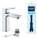 Змішувач для раковини Grohe Dise хром 101832000 з донним клапаном