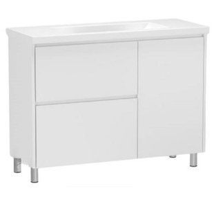 Тумба підлогова Rozzy Jenori Forma-Xo 100 см RJFU013-01100WHSET з раковиною Como
