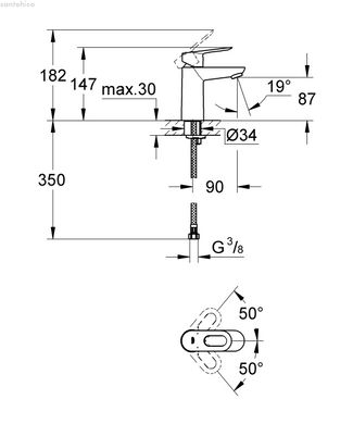 Змішувач для раковини Grohe BauLoop S-Size (23337000)