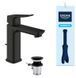 Смеситель для раковины Grohe Dice черный матовый 1018322430 с донным клапаном