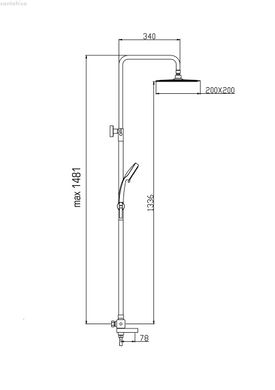 Душова система з термостатом GAPPO G2499-40, вилив - перемикач на лійку, 3-функції, нержавіюча сталь