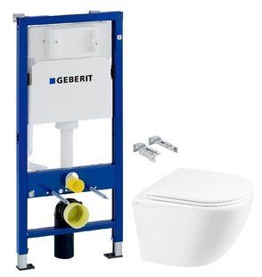 Інсталяція Geberit Duofix 458.103.00.1 + Унітаз підвісний Qtap Robin Ultra Quiet QT1333046EUQW з сидінням Soft Close