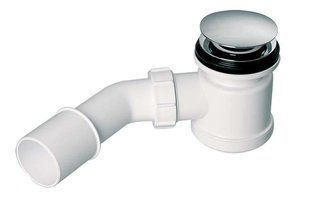 Сифон для піддону McAlpine хром HC26CLCP click-clack