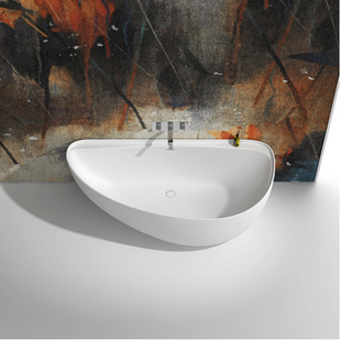 Ванна iStone Auberon, Matte White 170x85 WD65161