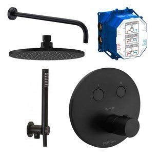 Душевой набор Paffoni Compact-T Tondo, черный Kit Compact-T Tondo Nero