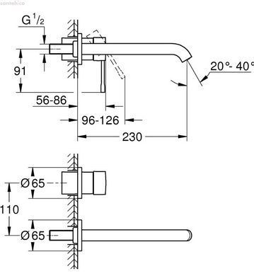 Смеситель для раковины Grohe Essence черный матовый 29193KF1