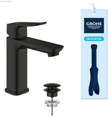 Смеситель для раковины Grohe Dice черный матовый 1018332430 с донным клапаном Push-Open
