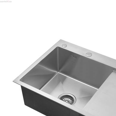 Кухонна мийка з нержавіючої сталі Kroner KRP Gebürstet-7849LHM CV025275