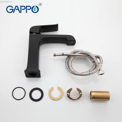 Змішувач для умивальника GAPPO G1050, чорний