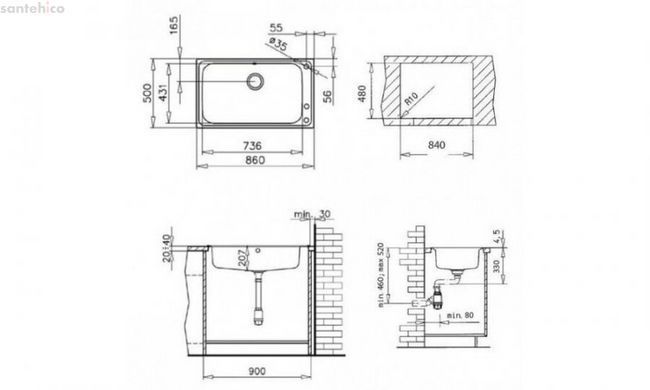 Кухонна мийка Teka BAHIA 1B нержавіюча сталь 12127001