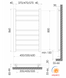 Рушникосушка електрична Polywarm Kraft Sensor Wi-Fi 550x860 ER 8/55