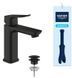 Смеситель для раковины Grohe Dice черный матовый 1018332430 с донным клапаном Push-Open
