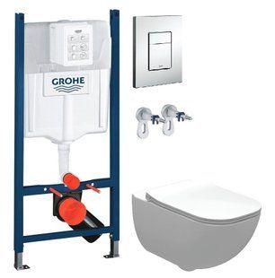 Інсталяція Grohe Rapid SL 38772001 3 в 1 + Унітаз підвісний Roca Alegra Rimless A34H139000 з сидінням Soft Close
