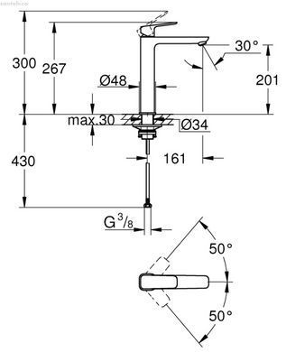 Смеситель для раковины Grohe Cubeo хром 1017290000