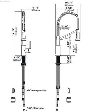 Смеситель для кухни Kraus Bolden античная бронза KFF-1610SFACB