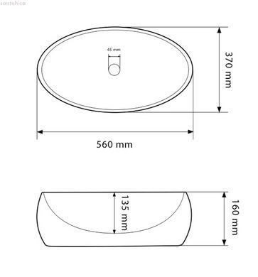 Раковина накладная VBI Veneto M 65 см VBI-012802