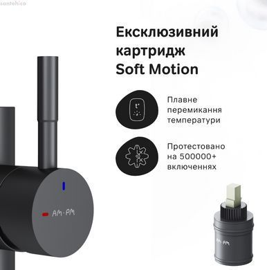 Смеситель для кухни Am.Pm X-Joy S черный матовый F85B05022