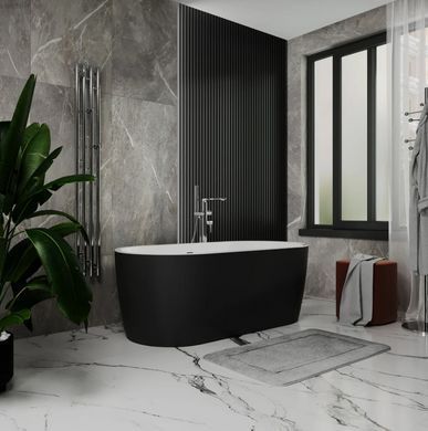 Ванна акрилова Koller Pool PureLine 160x80 чорна/біла 0266251501