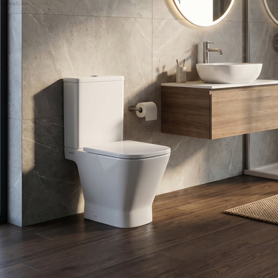 Унітаз підлоговий AquA PooL Ibiza Square Vortex Ultra Clean 88FBS610T03 із бачком та сидінням Soft Close