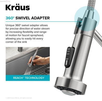 Смеситель для кухни Kraus Bolden античная бронза KFF-1610SFACB
