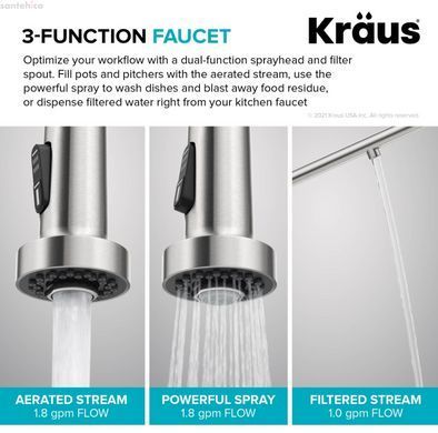 Смеситель для кухни Kraus Bolden античная бронза KFF-1610SFACB