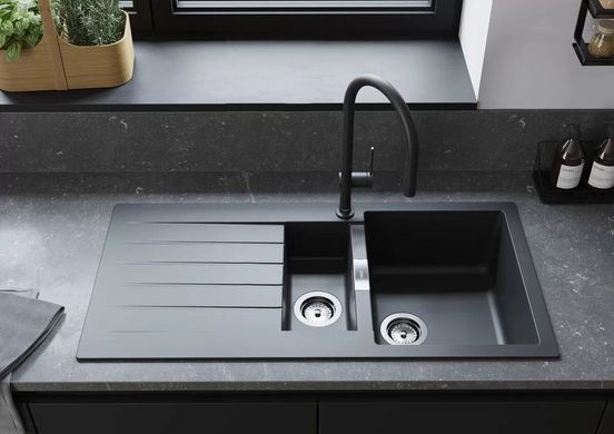 Кухонна мийка Hansgrohe S520-F530 чорний графіт 43357170