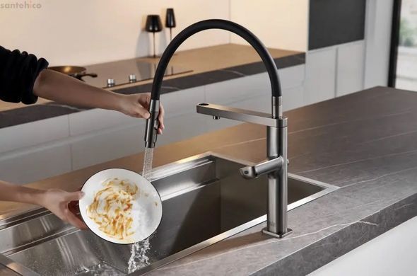 Смеситель для кухни сенсорный Nett графит AG-43 033420