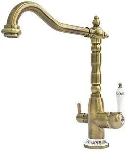 Змішувач для кухні Fabiano FKM 314 Brass Antique антична латунь 8231.403.0140 під фільтровану воду