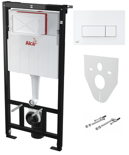 Инсталляция для унитаза Alcaplast AM101/1120 c белой клавишей M570