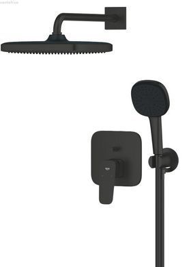 Душова система прихованого монтажу Grohe Cubeo Tempesta 250 чорний матовий 1053362430