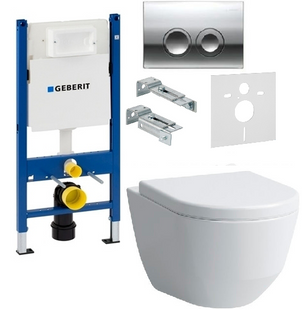 Инсталляция Geberit Duofix 458.161.21.1 + Унитаз подвесной LAUFEN PRO Rimless + сиденье с крышкой SOFT CLOSE H8209660000001