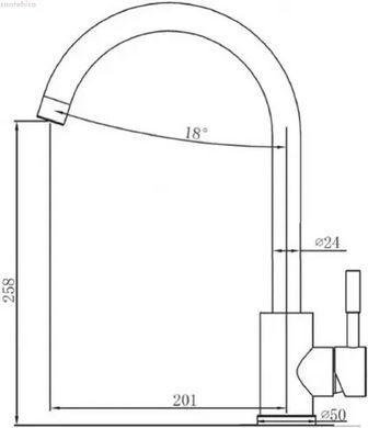 Смеситель для кухни Fabiano SKF 850 ST Alpine White альпийский белый 8232.401.0906