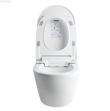 Инсталляция Geberit Duofix 458.103.00.1 с клавишей Delta50 хром глянцевый + Унитаз подвесной Koer TB-0101 Smart KR6117 с электронным управлением