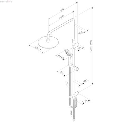 Душевая система ShowerSpot без смесителя AM.PM F0790022 Gem