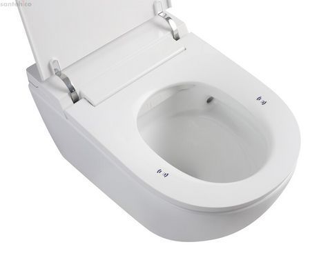 Инсталляция Geberit Duofix 458.103.00.1 с клавишей Delta50 хром глянцевый + Унитаз подвесной Koer TB-0101 Smart KR6117 с электронным управлением
