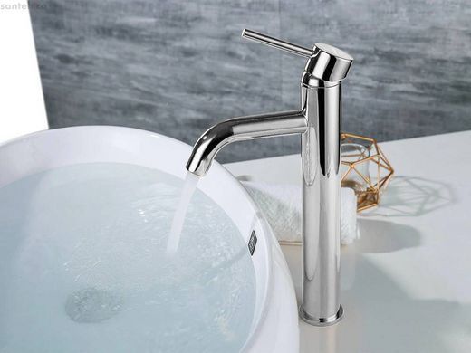 Смеситель для раковины (умывальника) REA LUNGO CHROME хром высокий REA-B4104