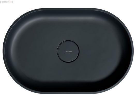 Раковина накладна Omnires Ovo 55 см чорний матовий OVOUNBLV