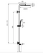 Душова система з термостатом GAPPO G2491-50, вилив - перемикач на лійку 3 режими
