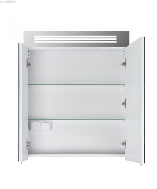Зеркальный шкаф Мойдодыр Лагуна ЗШ-80х80 с подсветкой LED 00-00002880