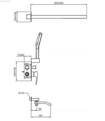 Душевая система GAPPO золото G7107-73