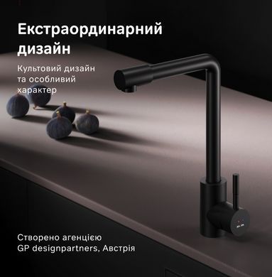 Смеситель для кухни Am.Pm Func черный матовый F8F07722 под фильтрованную воду
