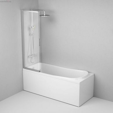 Шторка на борт ванны Am.Pm Like 100x150 (Профиль - матовый хром, стекло - прозрачное) WU80S-100PS-150MT