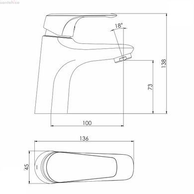 Смеситель для раковины Imprese Orlik хром f03509401CA