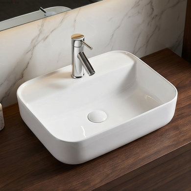 Раковина накладная AquA PooL Safir 50 см белая глянцевая 88SN5040