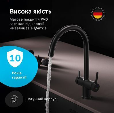 Смеситель для кухни Am.Pm Func черный матовый F8F07722 под фильтрованную воду